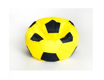 Кресло-мешок Мяч малый желто-черное в Урае - uray.mebel-74.com | фото