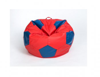 Кресло-мешок Мяч большой Экокожа красно-синее в Урае - uray.mebel-74.com | фото