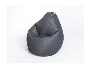 Кресло-мешок Груша велюр темно - серое среднее в Урае - uray.mebel-74.com | фото