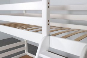 АДЕЛЬ Кровать двухъярусная с наклонной лестницей (белый) в Урае - uray.mebel-74.com | фото