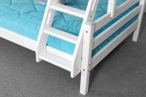 АДЕЛЬ Кровать двухъярусная с наклонной лестницей (белый) в Урае - uray.mebel-74.com | фото