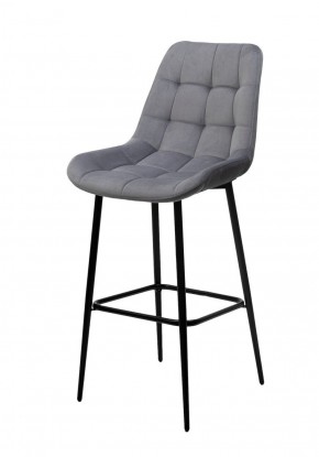 Барный стул ХОФМАН, цвет H-14 Серый, велюр / черный каркас М-City в Урае - uray.mebel-74.com | фото
