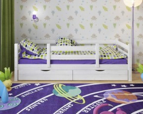 Детская кровать из массива березы Соня-5 (Белый/Лак) в Урае - uray.mebel-74.com | фото