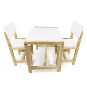 Детский растущий комплект стол и два стула  Я САМ "Лофт" (Белый, Сосна) в Урае - uray.mebel-74.com | фото