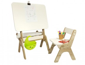 Детский растущий стол-парта и стул Я САМ "Умка" (Дуб/Серый) в Урае - uray.mebel-74.com | фото