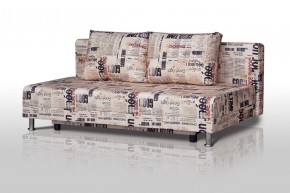 Диван-кровать Комфорт без подлокотников Принт "Gazeta" (2 подушки) в Урае - uray.mebel-74.com | фото