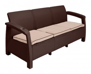 Диван Yalta Premium Sofa 3 Set (Ялта) шоколадный (+подушки под спину) в Урае - uray.mebel-74.com | фото