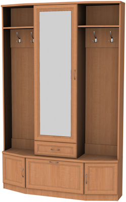 Шкаф для прихожей с зеркалом арт.600 в Урае - uray.mebel-74.com | фото