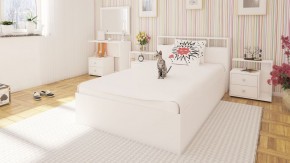 Камелия Кровать 1200, цвет белый, ШхГхВ 123,5х217х78,2 см., сп.м. 1200х2000 мм., без матраса, основание есть в Урае - uray.mebel-74.com | фото