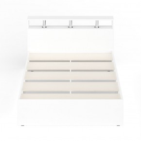 Камелия Кровать 1400, цвет белый, ШхГхВ 143,5х217х78,2 см., сп.м. 1400х2000 мм., без матраса, основание есть в Урае - uray.mebel-74.com | фото