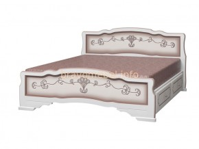 КАРИНА-6 Кровать из массива 1800 (Дуб молочный) с 2-мя ящиками в Урае - uray.mebel-74.com | фото