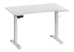 Компьютерный стол Маркос с механизмом подъема 120х75х75 белый / шагрень белая в Урае - uray.mebel-74.com | фото