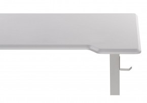 Компьютерный стол Маркос с механизмом подъема 120х75х75 белый / шагрень белая в Урае - uray.mebel-74.com | фото