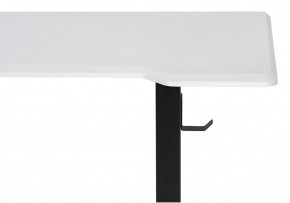 Компьютерный стол Маркос с механизмом подъема 140х80х75 белая шагрень / черный в Урае - uray.mebel-74.com | фото