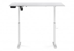 Компьютерный стол Маркос с механизмом подъема 140х80х75 белый / шагрень белая в Урае - uray.mebel-74.com | фото