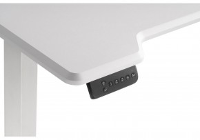 Компьютерный стол Маркос с механизмом подъема 140х80х75 белый / шагрень белая в Урае - uray.mebel-74.com | фото