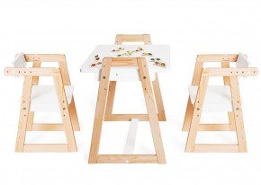 Комплект детской мебели стол и  два стула Я САМ "Лофт-Дуо" (Белый) в Урае - uray.mebel-74.com | фото