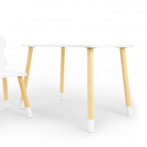 Комплект детской мебели стол и стул Облачко (Белый/Белый/Береза) в Урае - uray.mebel-74.com | фото