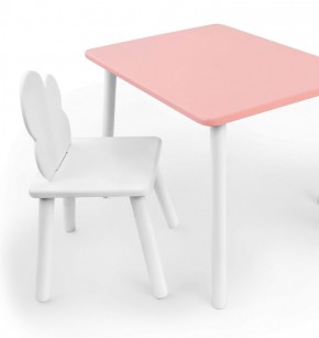 Комплект детской мебели стол и стул Облачко (Розывый/Белый/Белый) в Урае - uray.mebel-74.com | фото