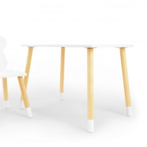 Комплект детской мебели стол и стул Звездочка (Белый/Белый/Береза) в Урае - uray.mebel-74.com | фото