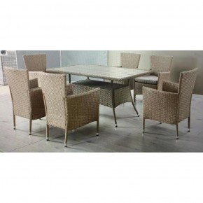 Комплект плетеной мебели AFM-195-6Pcs Beige (6+1) в Урае - uray.mebel-74.com | фото