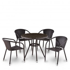 Комплект плетеной мебели T282ANT/Y137C-W53 Brown (4+1) в Урае - uray.mebel-74.com | фото