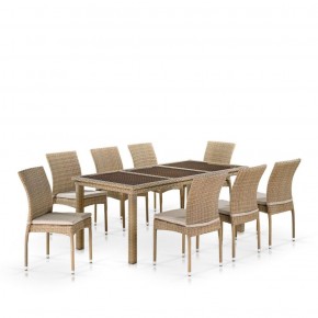 Комплект плетеной мебели T365/Y380B-W65 Light Brown (8+1) в Урае - uray.mebel-74.com | фото