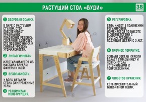 Комплект растущий стол и стул с чехлом 38 попугаев «Вуди» (Белый, Белый, Салют) в Урае - uray.mebel-74.com | фото