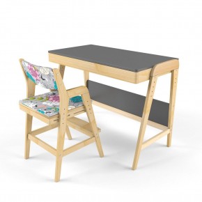 Комплект растущий стол и стул с чехлом 38 попугаев «Вуди» (Серый, Без покрытия, Мечта) в Урае - uray.mebel-74.com | фото