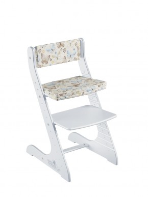Комплект растущий стул и подушки Конёк Горбунёк Стандарт (Белый, Бабочки) в Урае - uray.mebel-74.com | фото