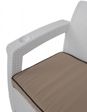 Комплект уличной мебели Yalta Premium Terrace Set (Ялта) белый (+подушки под спину) в Урае - uray.mebel-74.com | фото