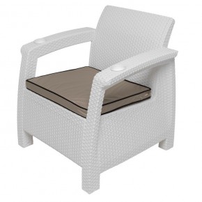 Комплект уличной мебели Yalta Premium Terrace Triple Set (Ялта) белый (+подушки под спину) в Урае - uray.mebel-74.com | фото
