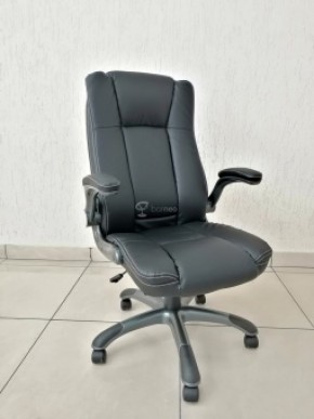 Кресло Barneo K-24 для руководителя (черная экокожа) в Урае - uray.mebel-74.com | фото