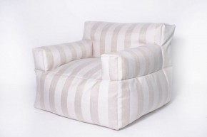 Кресло бескаркасное Уют полоса (Молочный) в Урае - uray.mebel-74.com | фото