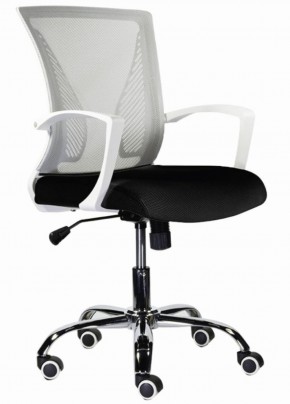 Кресло BRABIX "Wings MG-306" (пластик белый, хром, сетка, серое/черное) 532010 в Урае - uray.mebel-74.com | фото