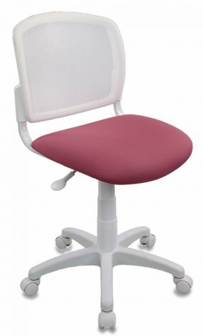 Кресло детское Бюрократ CH-W296NX/26-31 белый TW-15 розовый 26-31 в Урае - uray.mebel-74.com | фото
