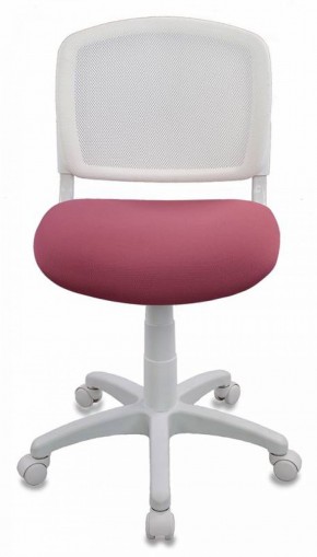 Кресло детское Бюрократ CH-W296NX/26-31 белый TW-15 розовый 26-31 в Урае - uray.mebel-74.com | фото