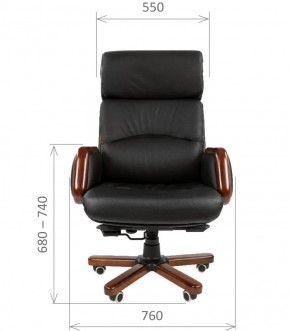 Кресло для руководителя CHAIRMAN 417 (Натуральная кожа) Черное в Урае - uray.mebel-74.com | фото