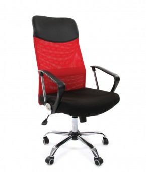 Кресло для руководителя CHAIRMAN 610 N (15-21 черный/сетка красный) в Урае - uray.mebel-74.com | фото
