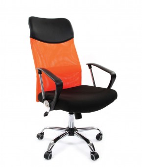 Кресло для руководителя CHAIRMAN 610 N (15-21 черный/сетка оранжевый) в Урае - uray.mebel-74.com | фото