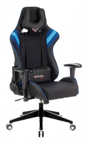 Кресло игровое Бюрократ VIKING 4 AERO BLUE черный/синий в Урае - uray.mebel-74.com | фото