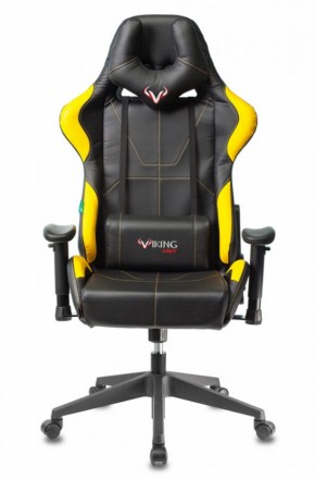 Кресло игровое Бюрократ VIKING 5 AERO YELLOW черный/желтый в Урае - uray.mebel-74.com | фото
