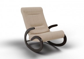 Кресло-качалка Мальта 10-Т-П (ткань/венге) ПЕСОК в Урае - uray.mebel-74.com | фото