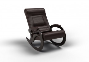 Кресло-качалка Вилла 11-К-КР (экокожа/венге) КРЕМ в Урае - uray.mebel-74.com | фото