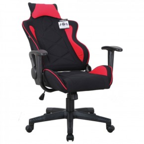 Кресло компьютерное BRABIX GT Racer GM-101 + подушка (ткань) черное/красное (531820) в Урае - uray.mebel-74.com | фото
