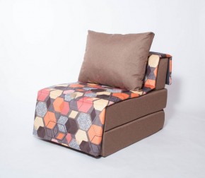 Кресло-кровать бескаркасное Харви (коричневый-геометрия браун) в Урае - uray.mebel-74.com | фото