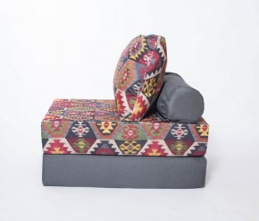 Кресло-кровать-пуф бескаркасное Прайм (мехико серый-графит) в Урае - uray.mebel-74.com | фото