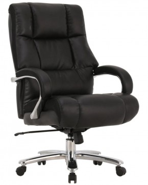 Кресло офисное BRABIX PREMIUM "Bomer HD-007" (рециклированная кожа, хром, черное) 531939 в Урае - uray.mebel-74.com | фото