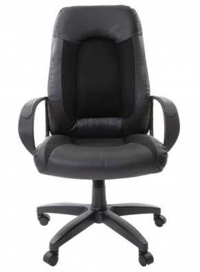 Кресло офисное BRABIX "Strike EX-525" (экокожа черная, ткань черная) 531381 в Урае - uray.mebel-74.com | фото