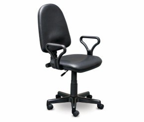 Кресло офисное Престиж+ (черный кожзам PV-1) г/п 140/ПВМ/ гольф в Урае - uray.mebel-74.com | фото